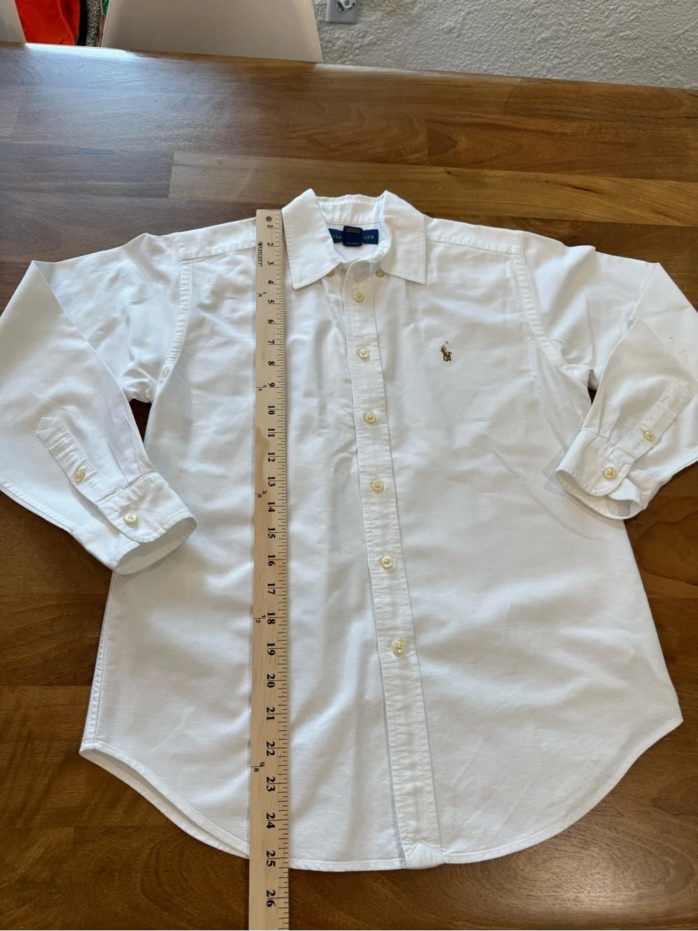 Ralph Lauren Youth White Oxford Button-Down Shirt Size 12